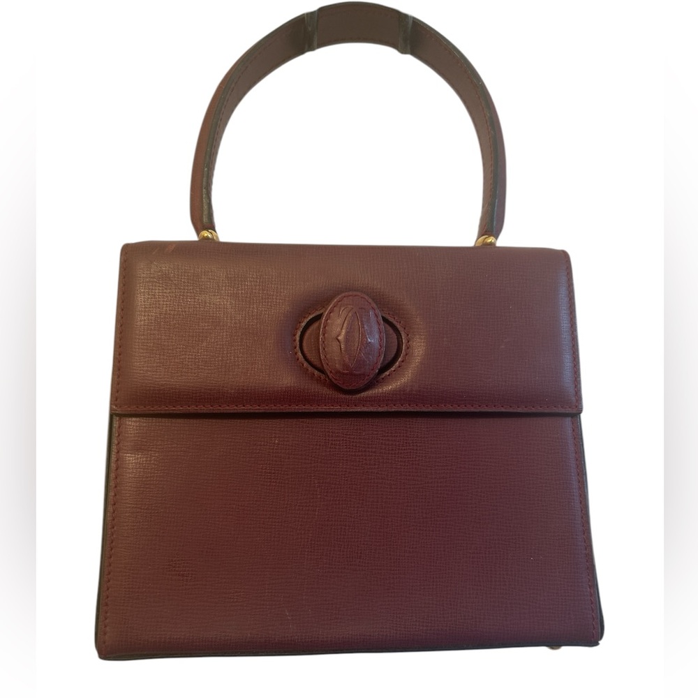 Elegant Burgundy Cartier Vintage  Handbag